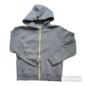 Peloton Heavyweight Full Zip Athletic Gray Gym Hoodie Sweatshirt Mens L